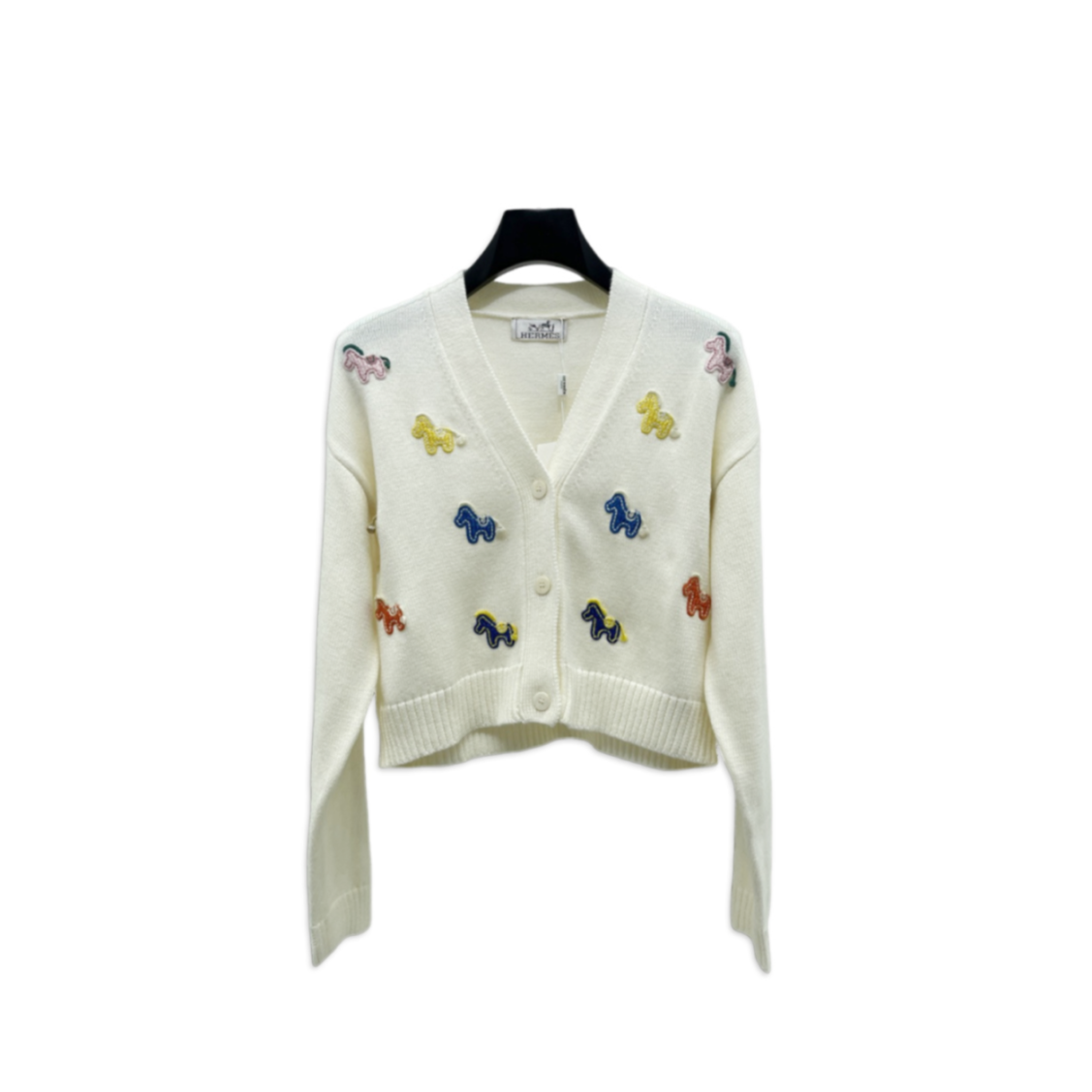 H**me5 colorful pony v-neck cardigan